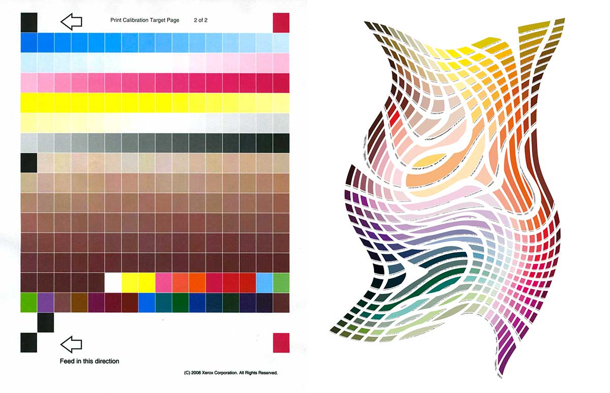 Target di calibrazione a confronto con stile Ch'Art